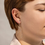 Wiszące kolczyki łańcuszki z zawieszkami