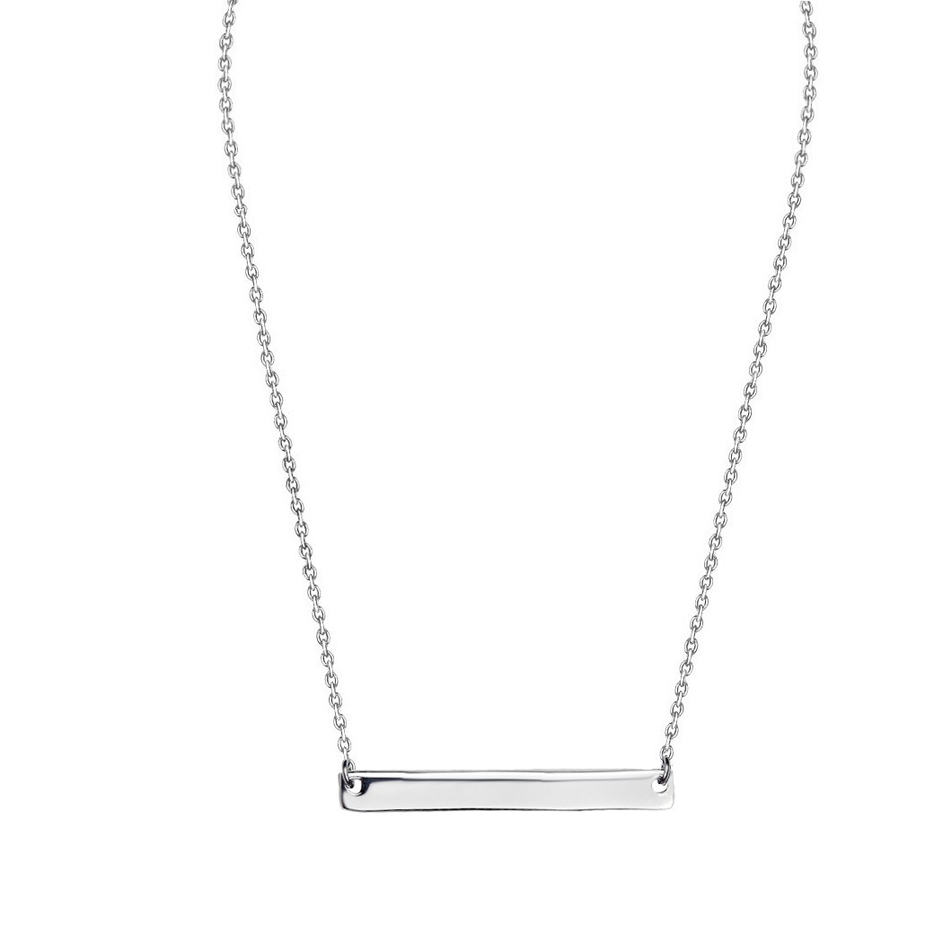 SREBRNY NASZYJNIK CELEBRYTKA Z BELKĄ BLASZKĄ BLASZKA BELKA SREBRO 925