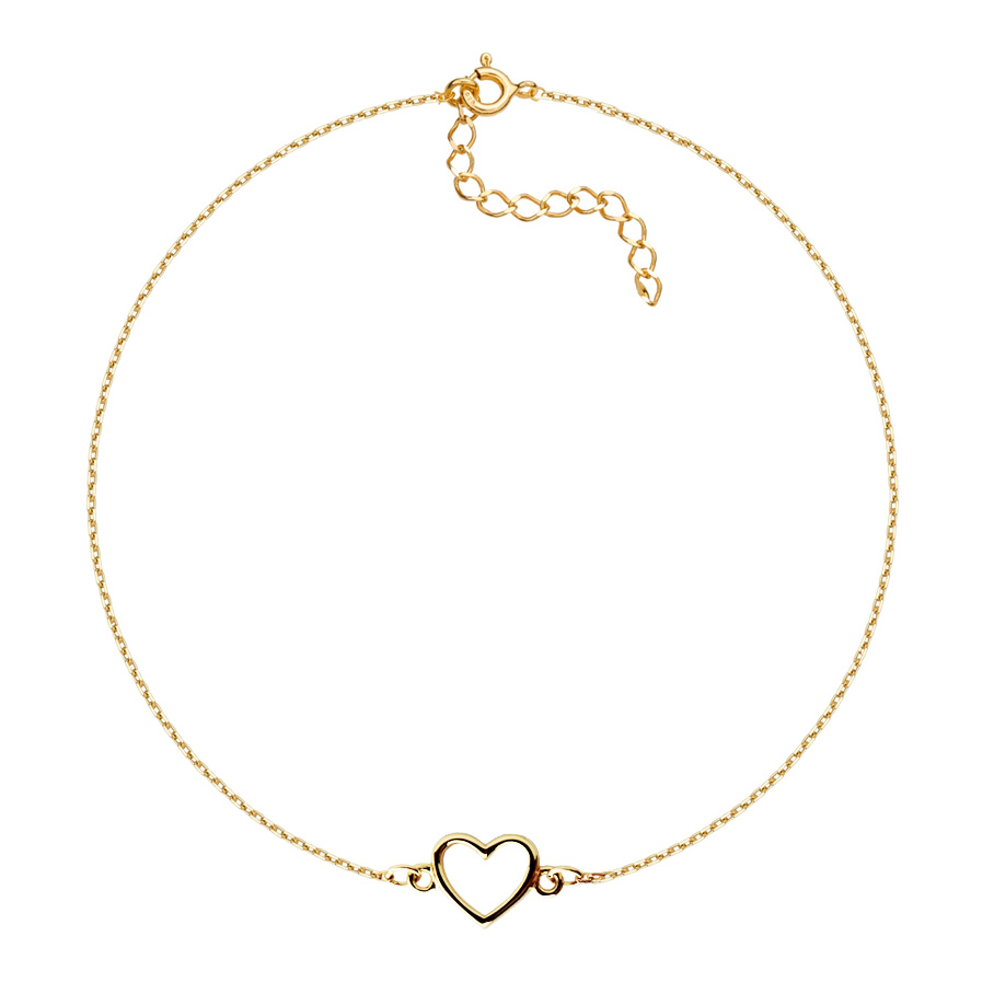 BRANSOLETKA ZE ZŁOTA Z SERCEM SERDUSZKO SERCE SERCA DLA NIEJ PREZENT ZŁOTO
