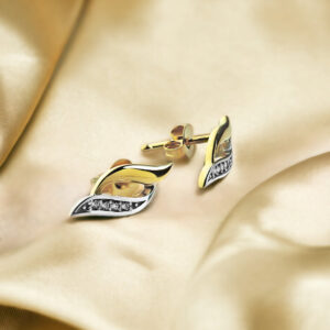 Kolczyki łezki z cyrkoniami ze złota próby 333